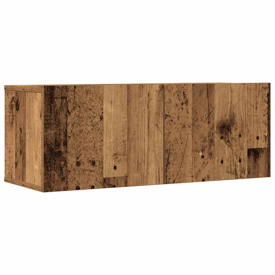 Ensemble de meuble TV mural 7 pcs vieux bois bois d'ingénierie - 4