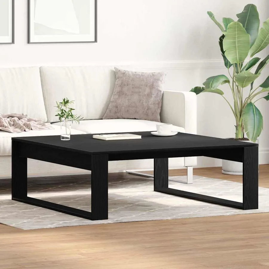 Table basse Chêne noir 100 x 100 x 35 cm Bois d'ingénierie