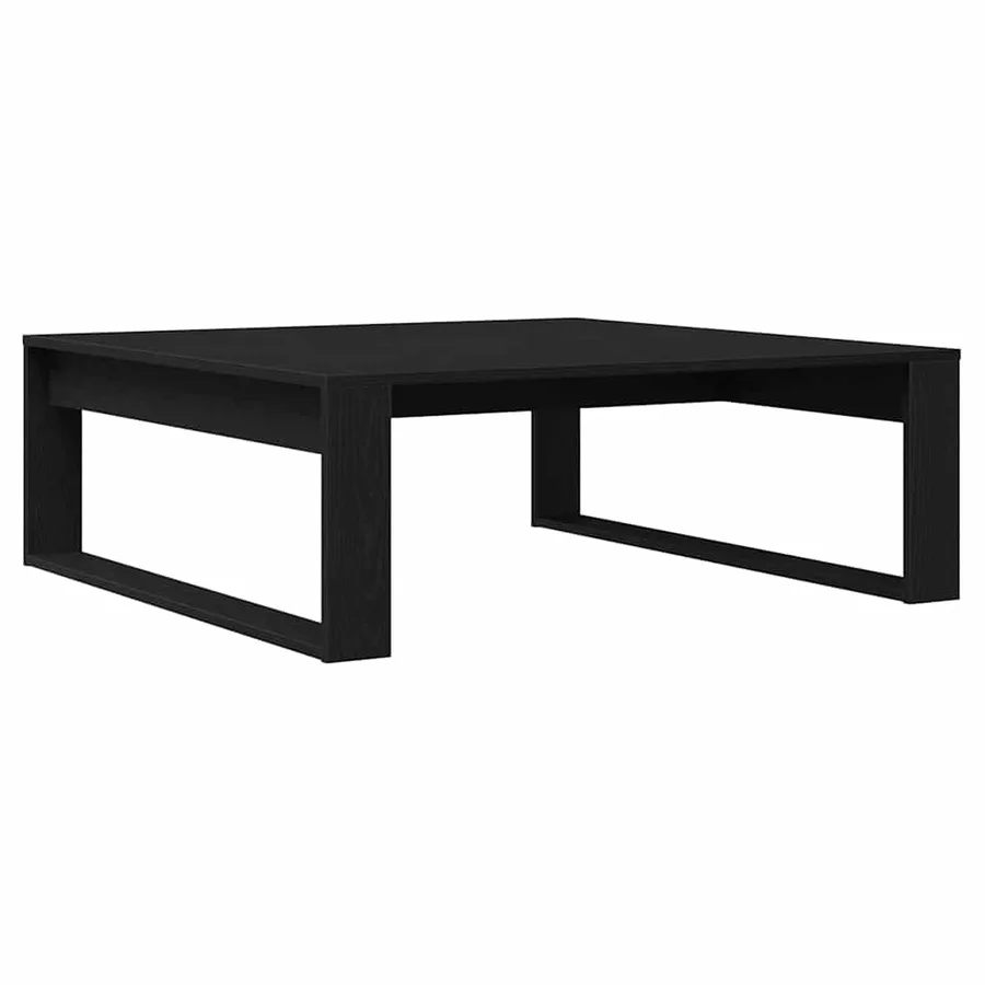 Table basse Chêne noir 100 x 100 x 35 cm Bois d'ingénierie - 5