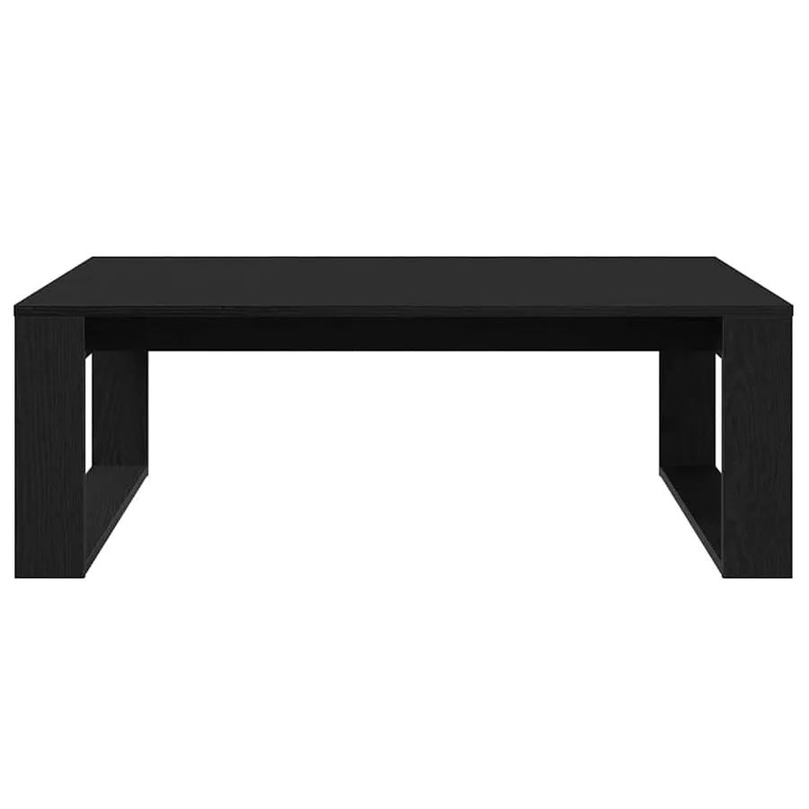 Table basse Chêne noir 100 x 100 x 35 cm Bois d'ingénierie - 6