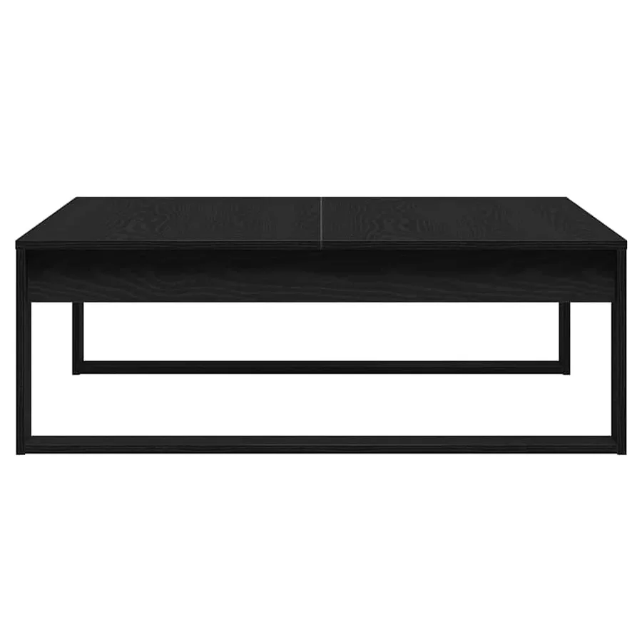 Table basse Chêne noir 100 x 100 x 35 cm Bois d'ingénierie - 7