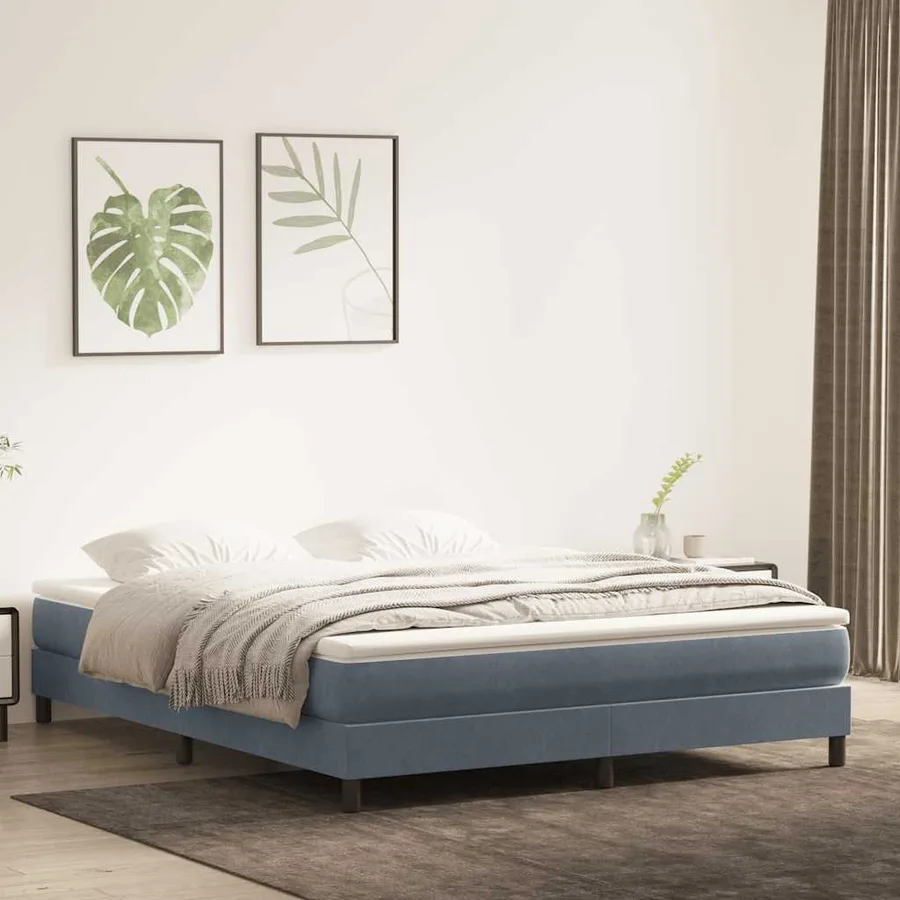 Sommier à lattes de lit sans matelas 180x210 cm velours - 4