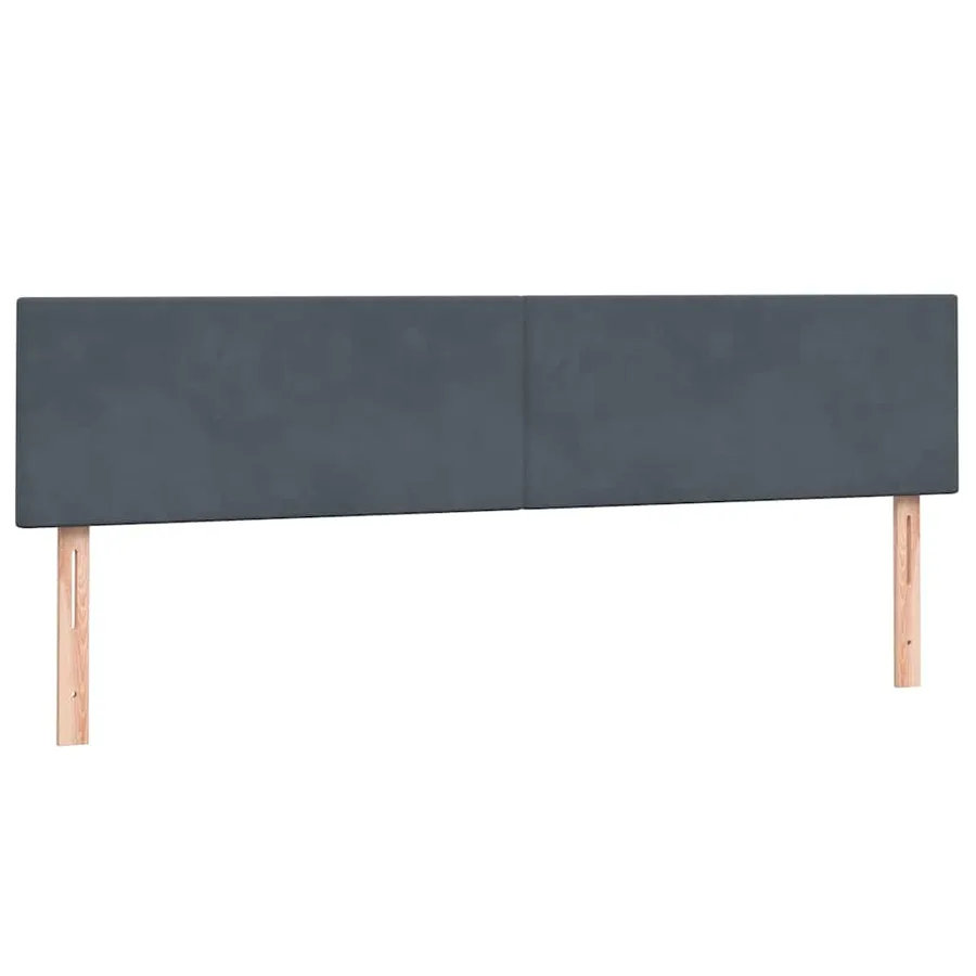 Sommier à lattes de lit et matelas gris foncé 180x210cm velours - 5