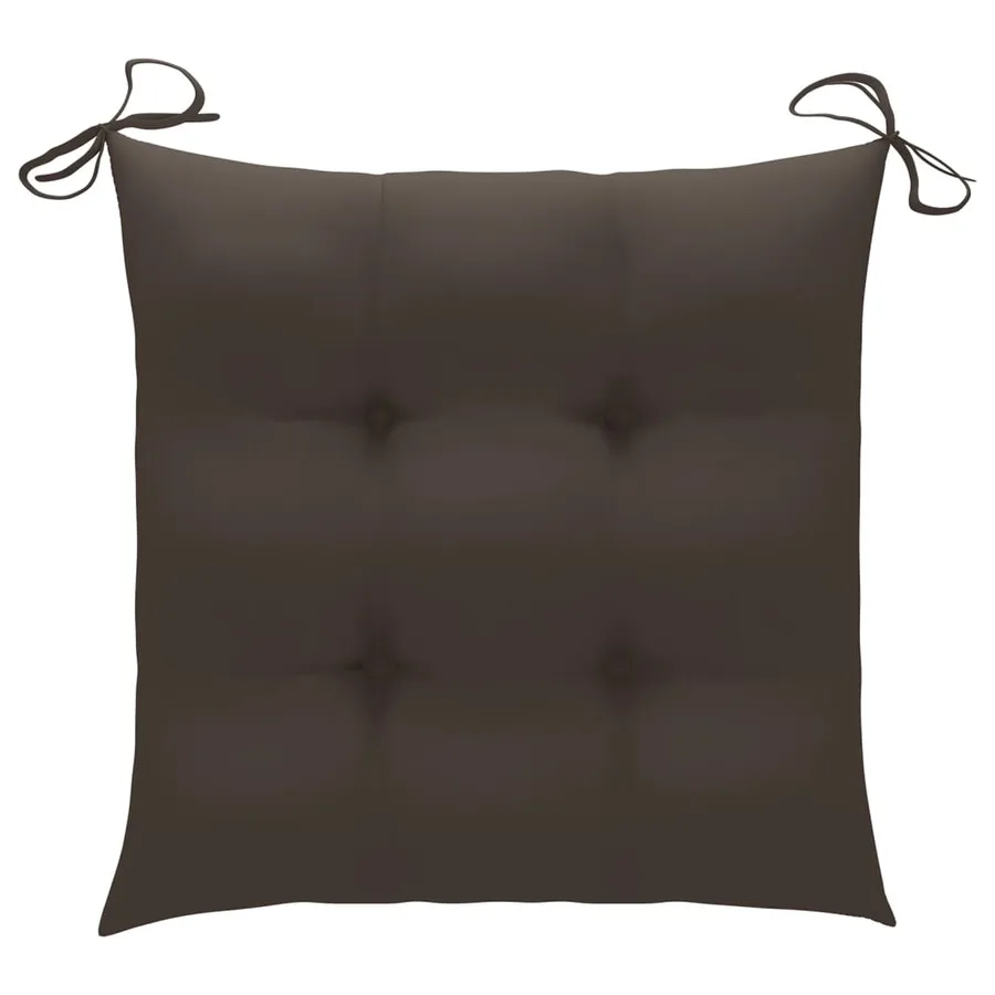 Chaises pliables de jardin avec coussins lot de 4 Teck solide - 23