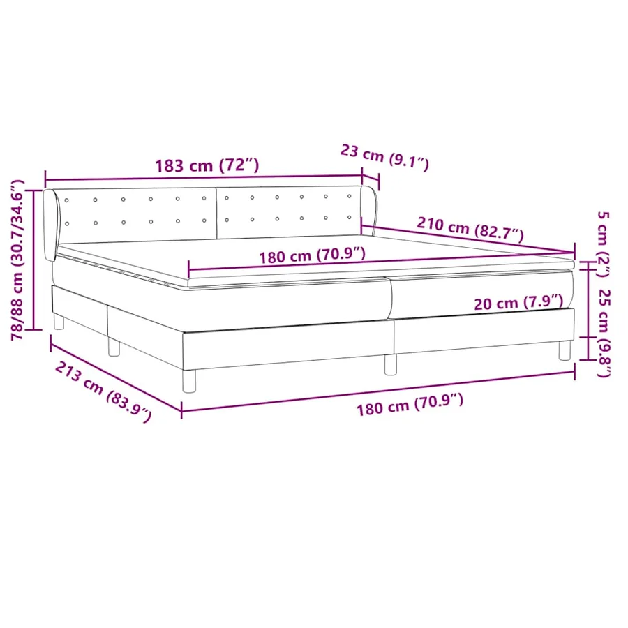 Sommier à lattes de lit avec matelas rose 180x210 cm velours - 12