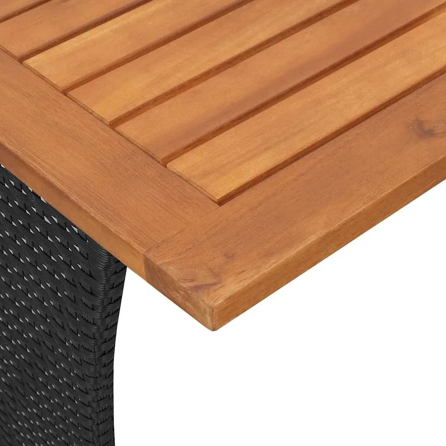 Salon de jardin 3 pcs avec coussins noir résine tressée - 12