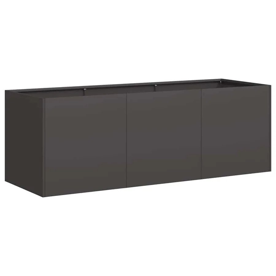 Jardinière Noir 120x40x40 cm Acier laminé à froid - 2