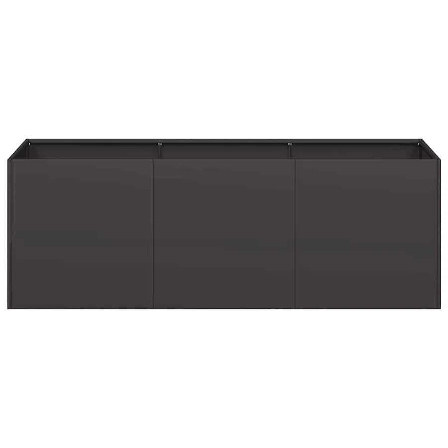 Jardinière Noir 120x40x40 cm Acier laminé à froid - 4