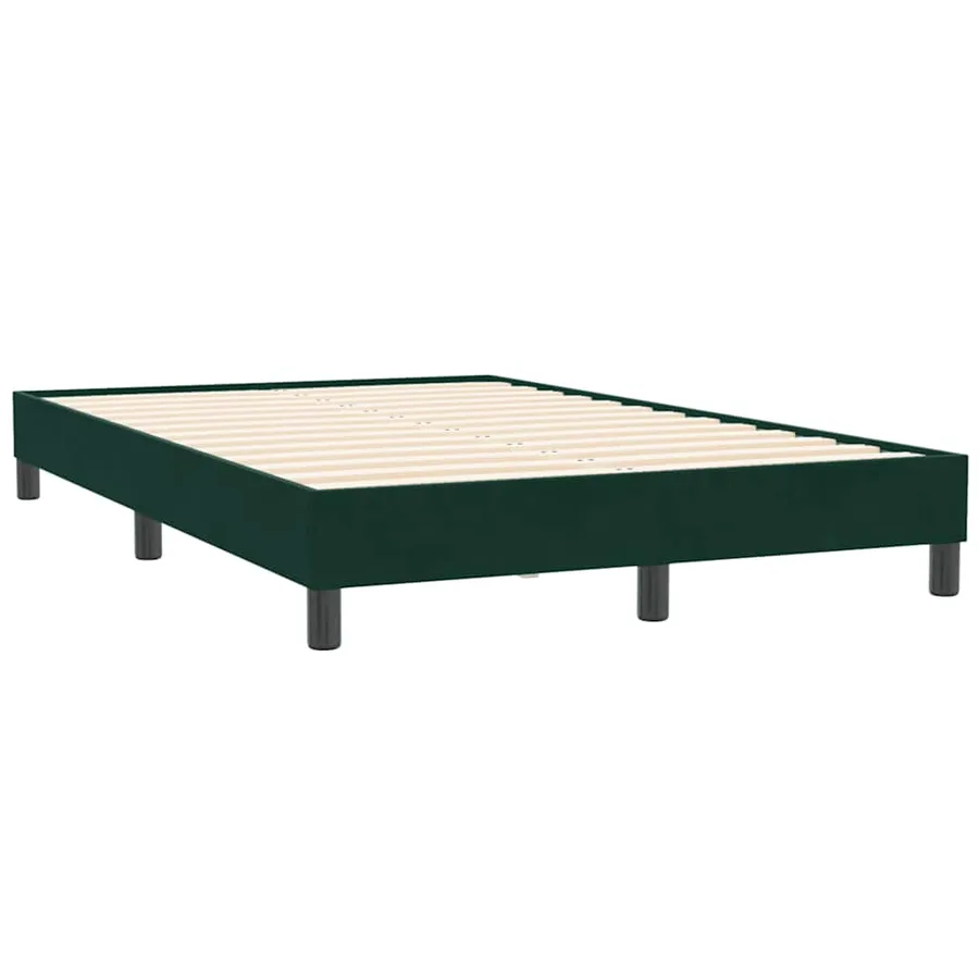 Sommier à lattes de lit et matelas vert foncé 120x210cm velours - 5