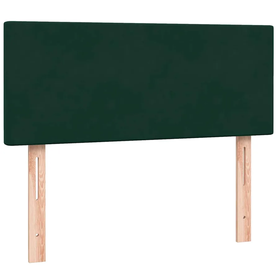 Sommier à lattes de lit et matelas et LED vert foncé 120x210cm velours - 7