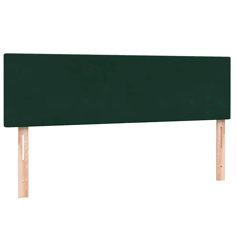 Sommier à lattes de lit et matelas vert foncé 140x210cm velours - 7