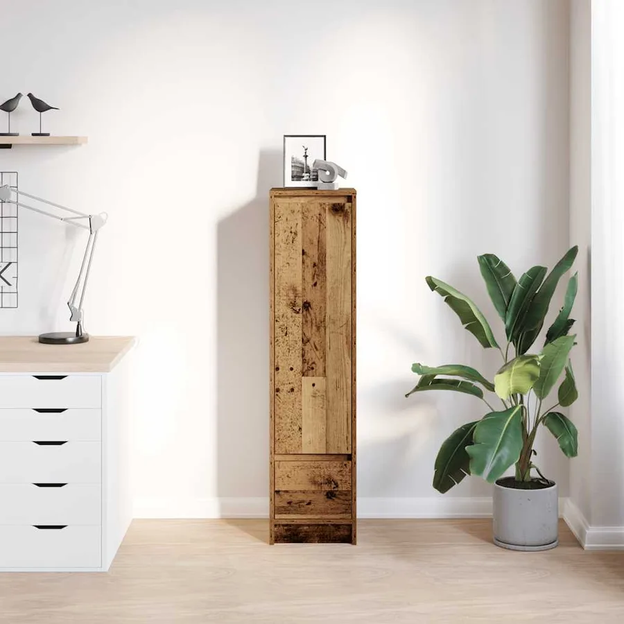 Buffet haut 29,5x34x119,5 cm vieux bois bois d'ingénierie - 3