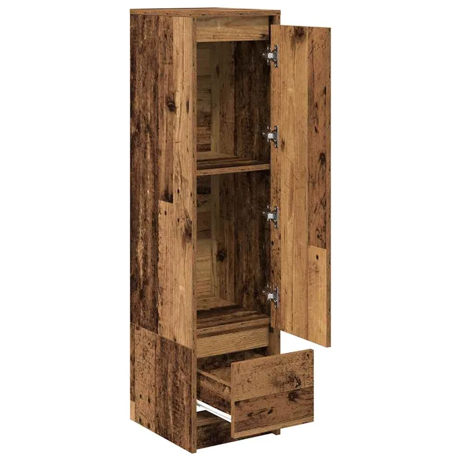 Buffet haut 29,5x34x119,5 cm vieux bois bois d'ingénierie - 5