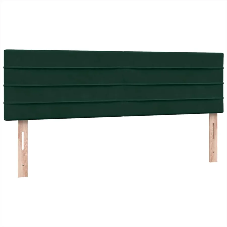 Sommier à lattes de lit et matelas vert foncé 140x210cm velours - 7
