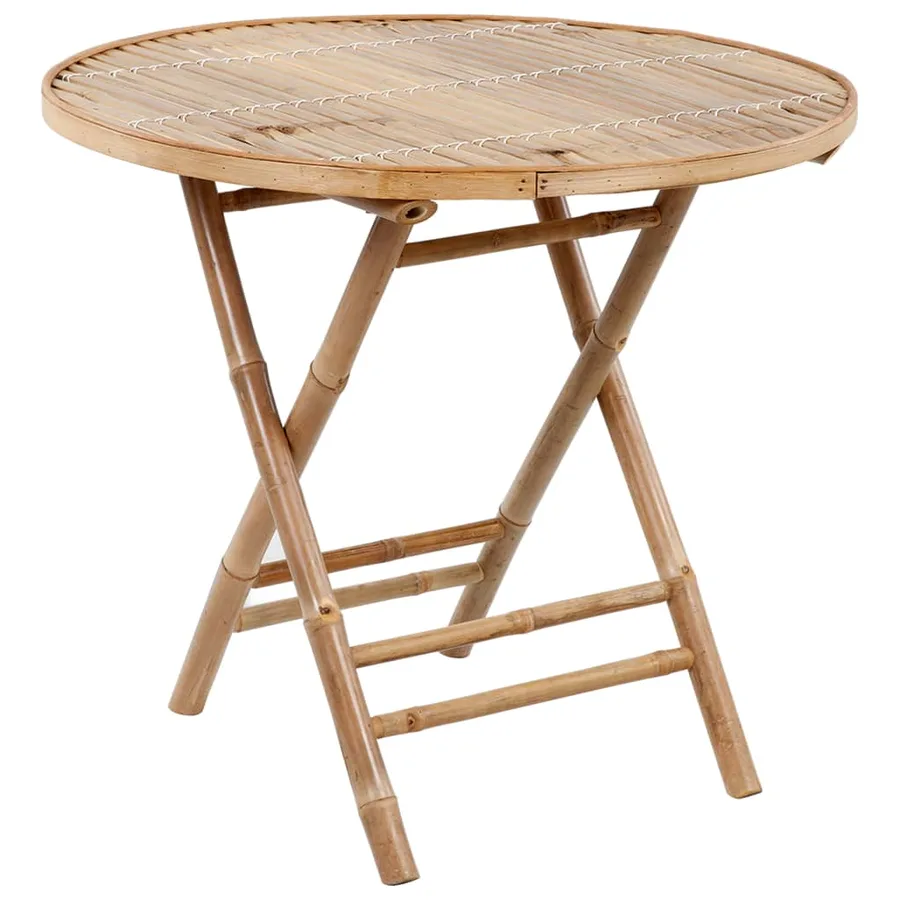 Ensemble à manger d'extérieur pliable 5pcs avec coussins Bambou - 15