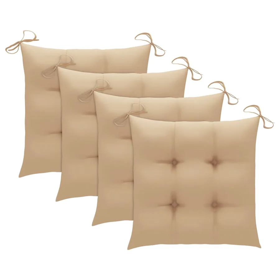 Ensemble à manger d'extérieur pliable 5pcs avec coussins Bambou - 8