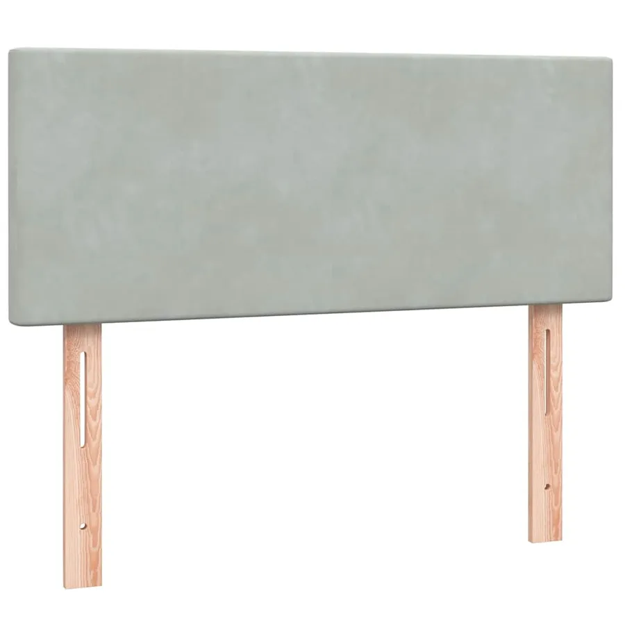 Sommier à lattes de lit et matelas gris clair 120x210cm velours - 6