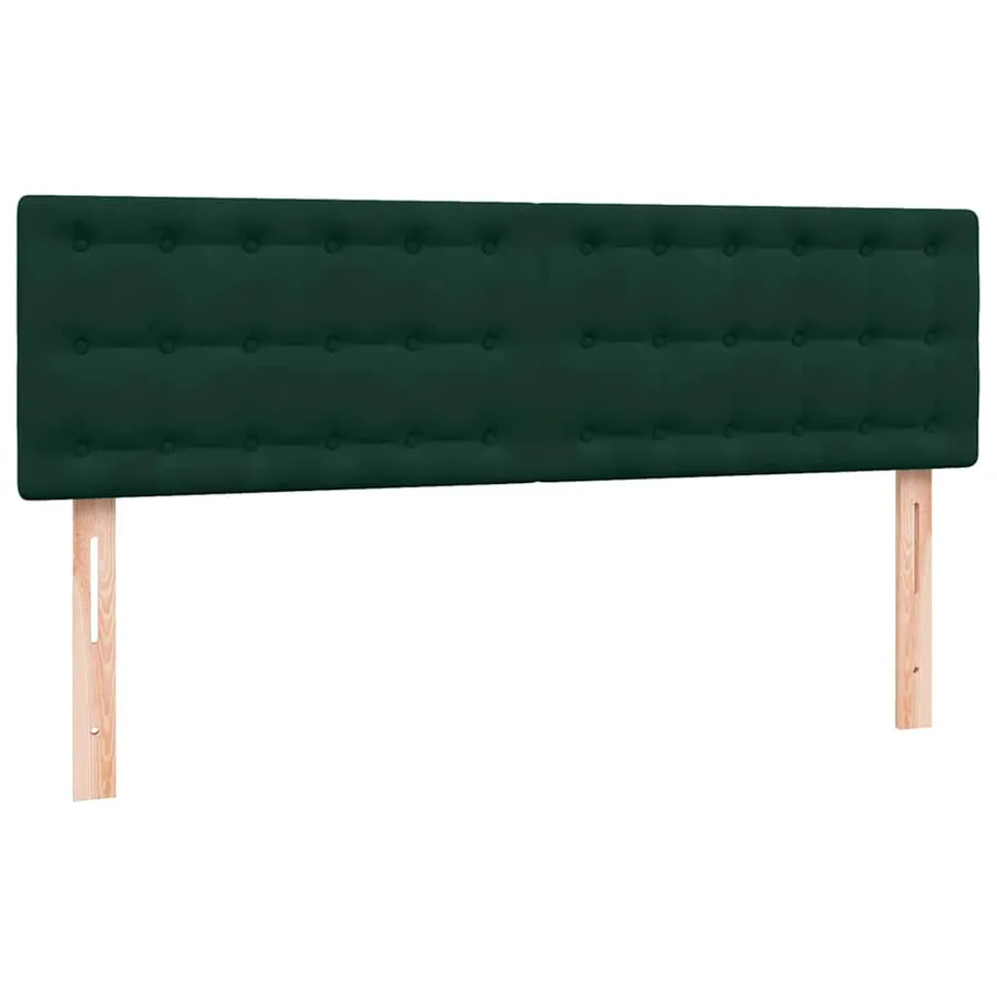 Sommier à lattes de lit et matelas vert foncé 140x210cm velours - 6