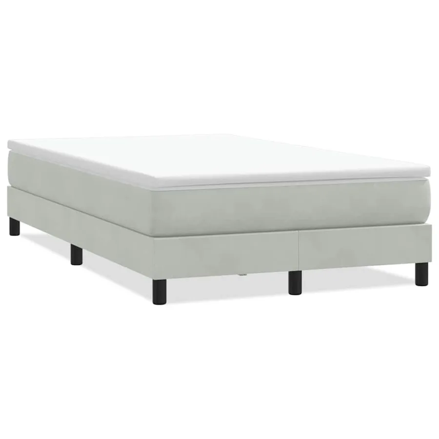 Sommier à lattes de lit sans matelas gris clair 120x210 cm - 2
