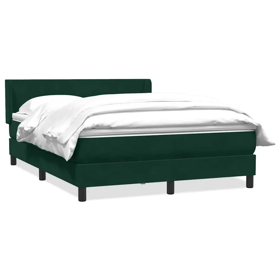 Sommier à lattes de lit et matelas vert foncé 140x210cm velours - 2