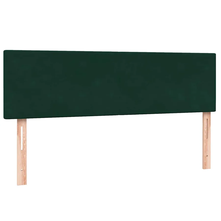 Sommier à lattes de lit et matelas vert foncé 140x210cm velours - 7