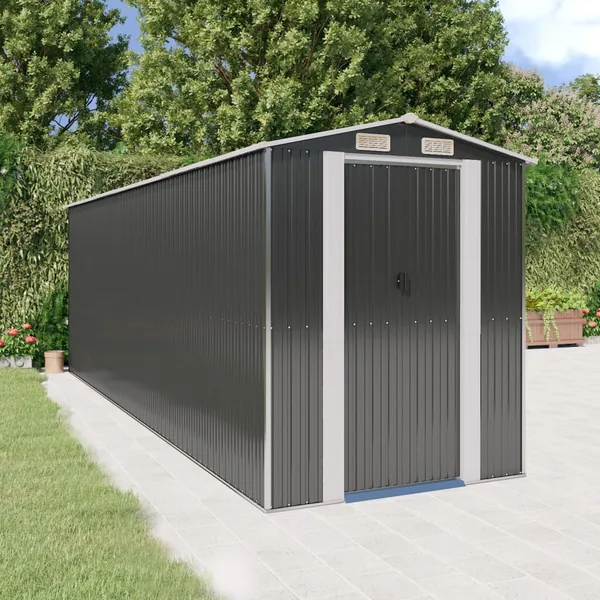 Abri de jardin Anthracite 192x606x223 cm Métal galvanisé