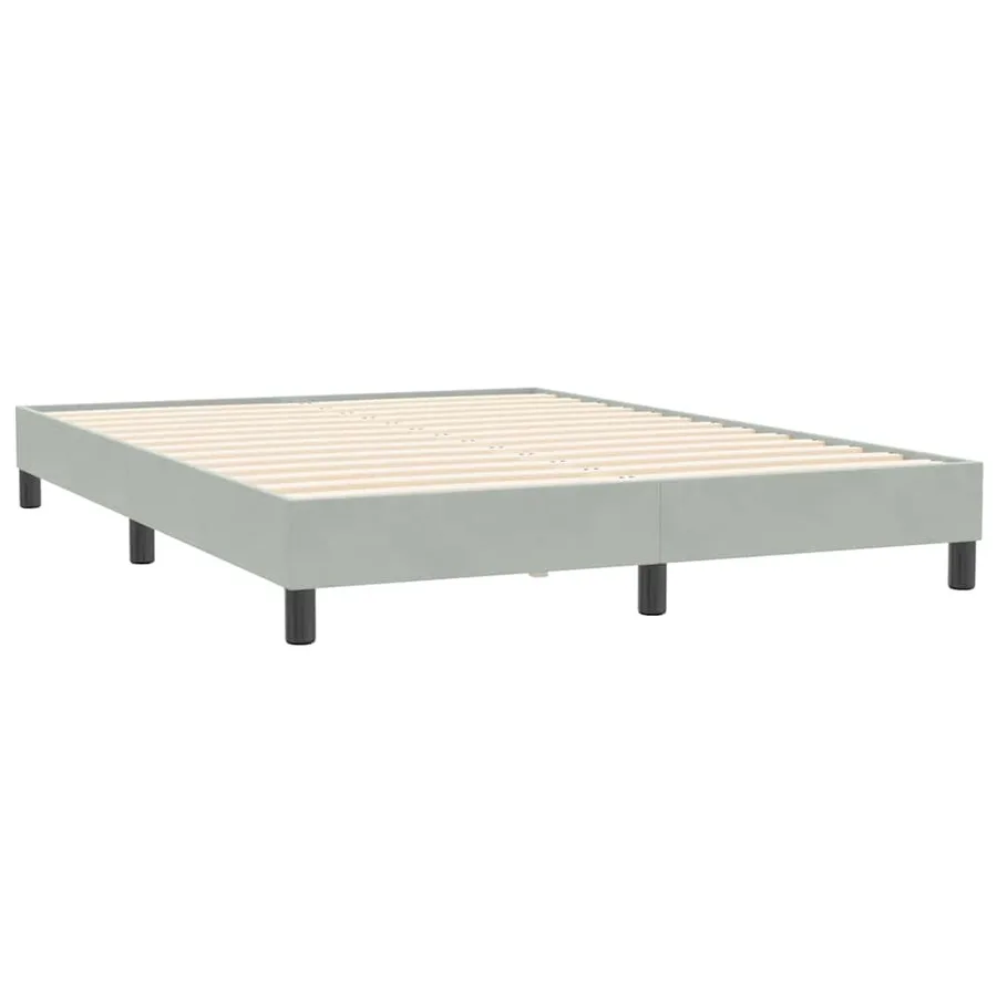 Sommier à lattes de lit sans matelas gris clair 160x210 cm - 3