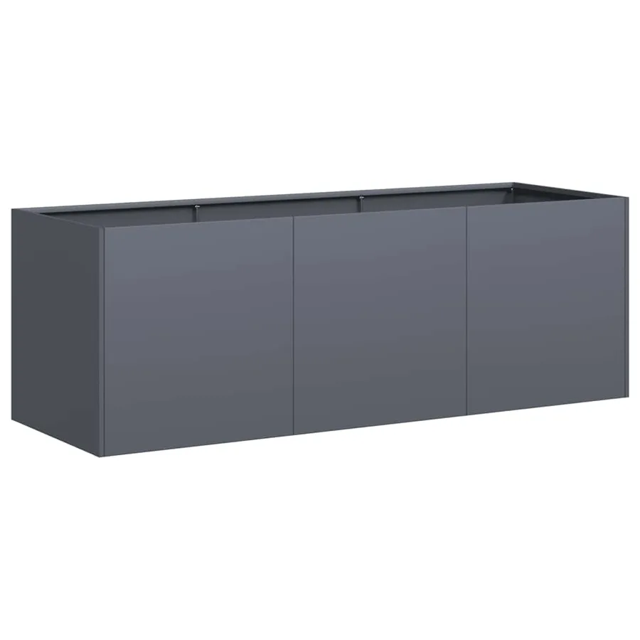 Jardinière Anthracite 120x40x40 cm Acier laminé à froid - 2