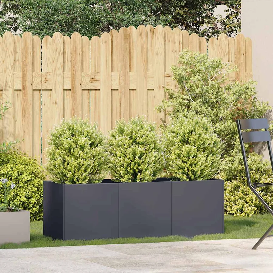 Jardinière Anthracite 120x40x40 cm Acier laminé à froid - 3
