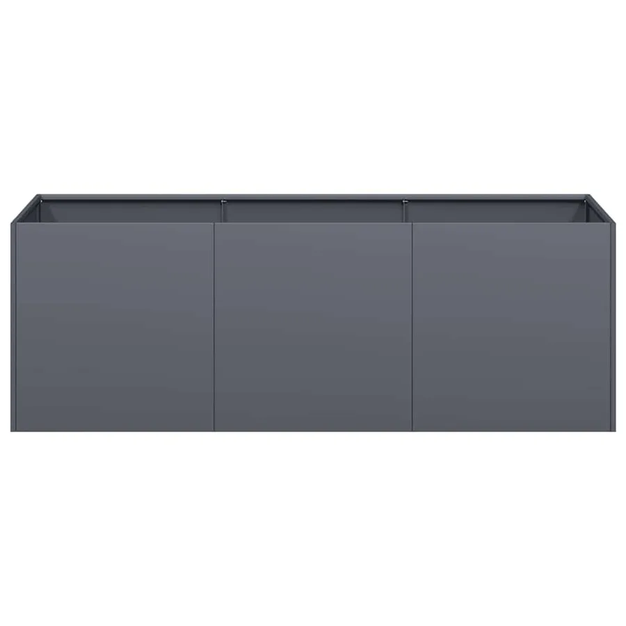 Jardinière Anthracite 120x40x40 cm Acier laminé à froid - 4