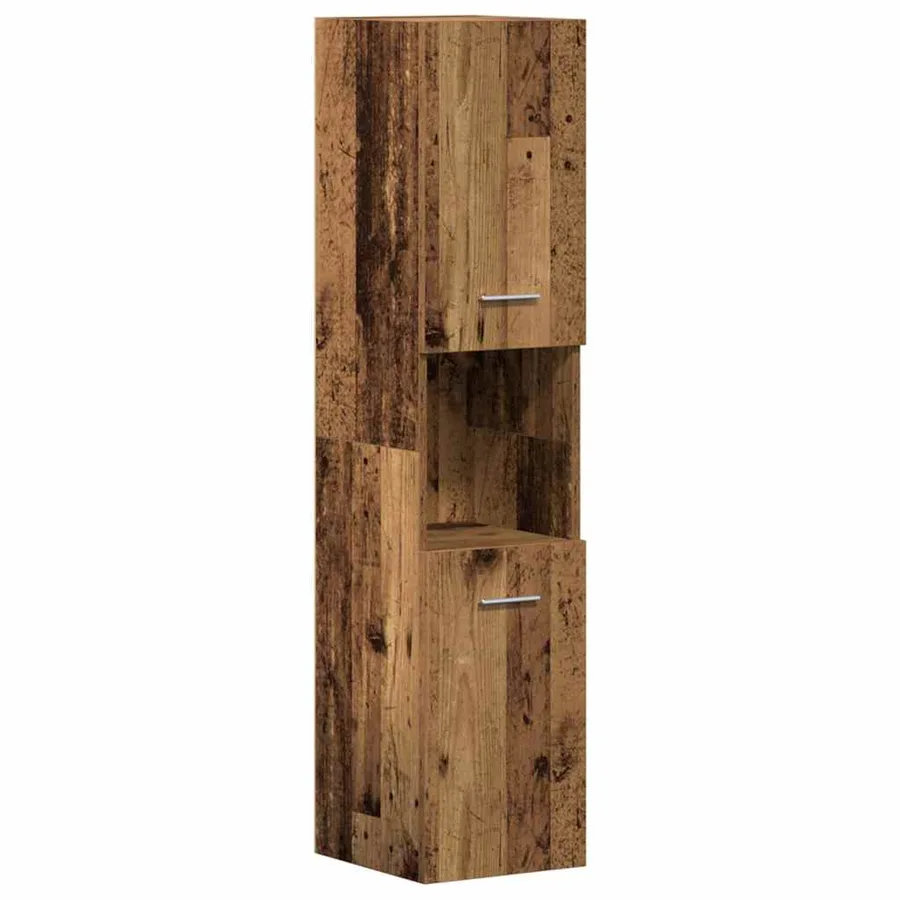 Ensemble de mobilier de salle de bain 4 pcs Bois ancien - 5
