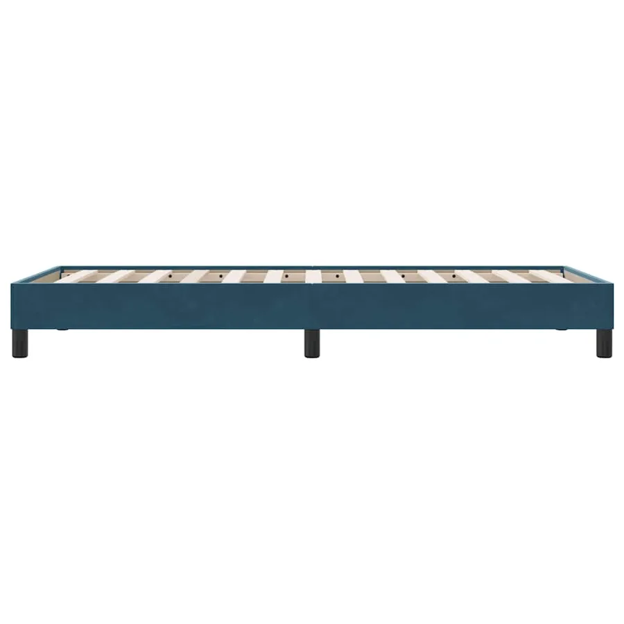 Cadre de lit sans matelas bleu foncé 80x220 cm velours - 6