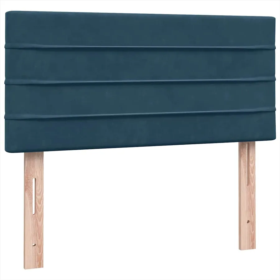 Sommier à lattes de lit et matelas bleu foncé 80x220 cm velours - 8
