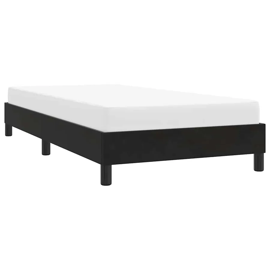 Cadre de lit sans matelas noir 80x220 cm velours - 4