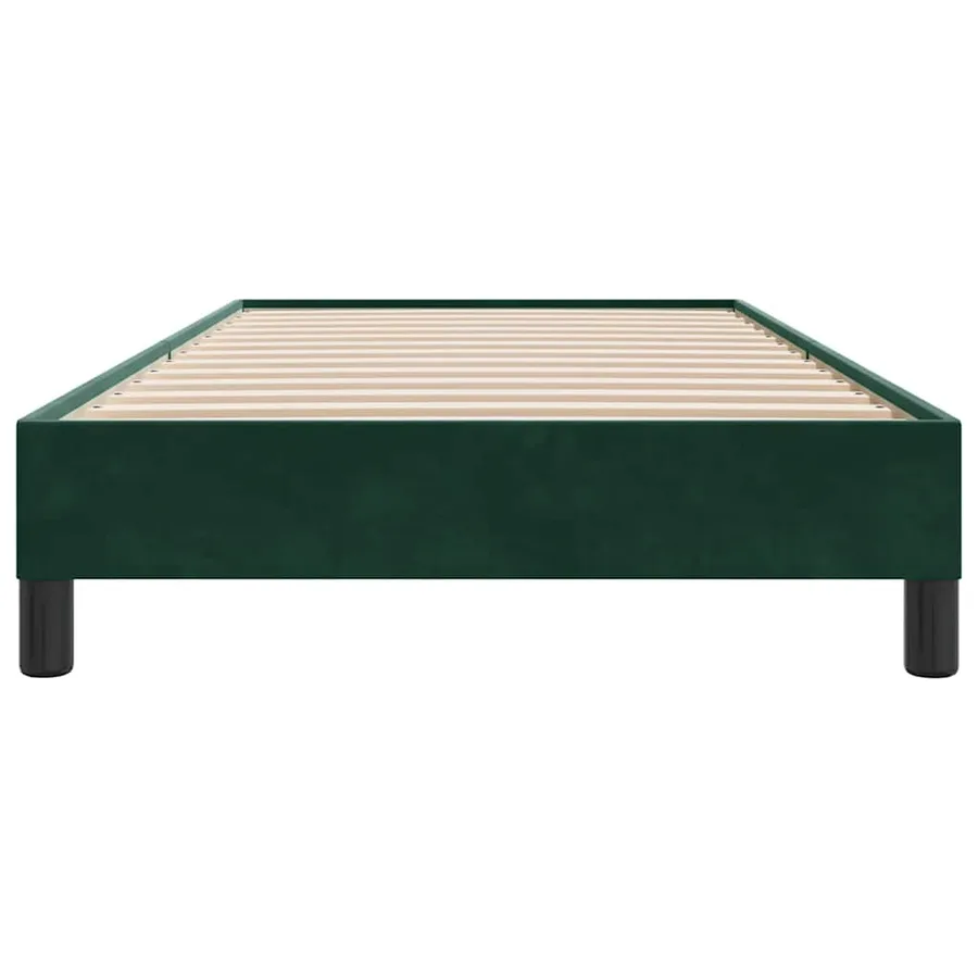 Cadre de lit sans matelas vert foncé 80x210 cm velours - 5
