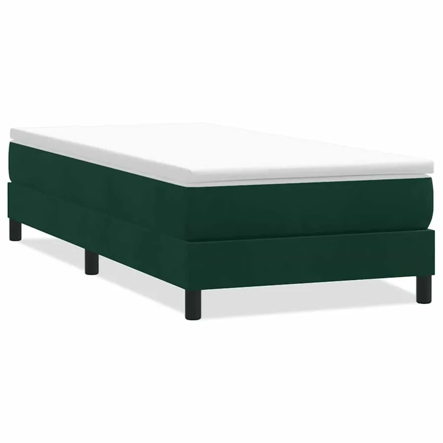 Sommier à lattes de lit sans matelas vert foncé 80x210 cm - 2