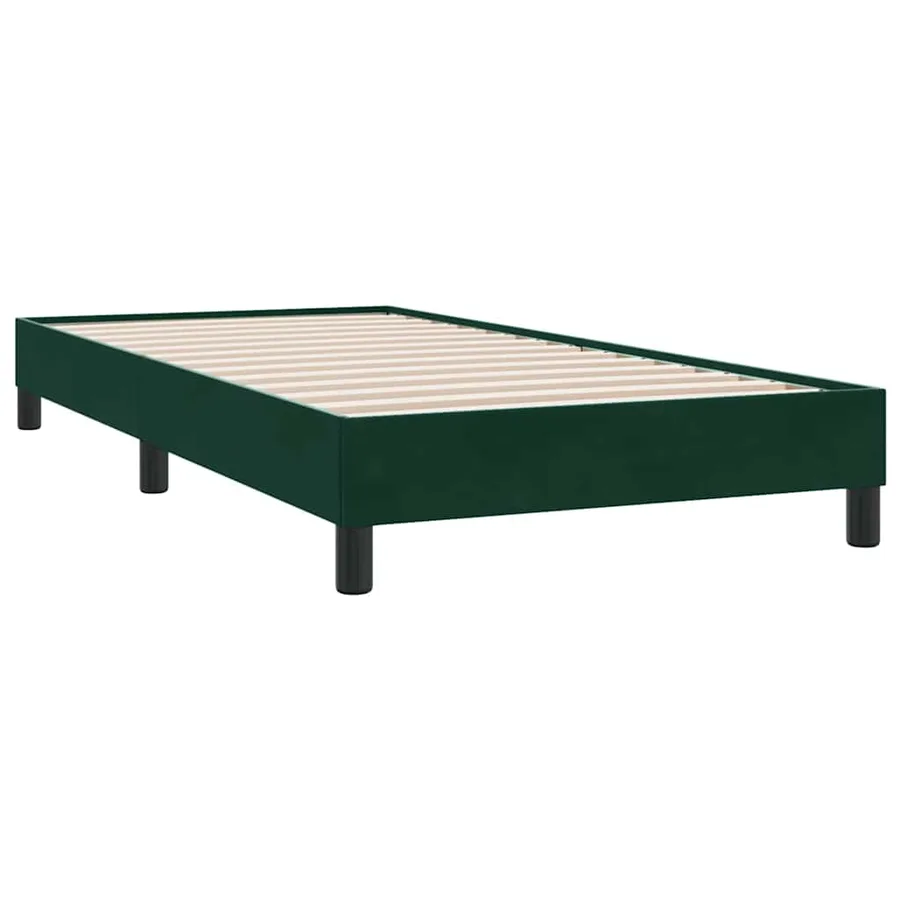Sommier à lattes de lit sans matelas vert foncé 80x210 cm - 7