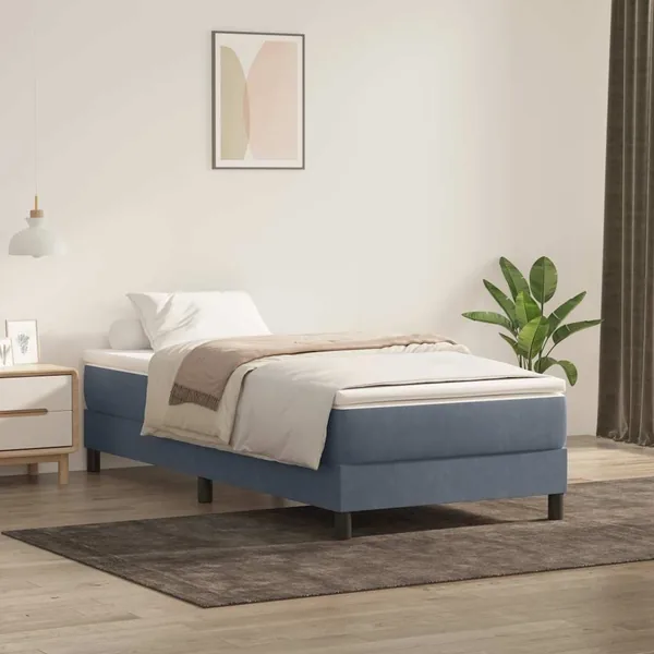 Sommier à lattes de lit sans matelas gris foncé 80x220 cm