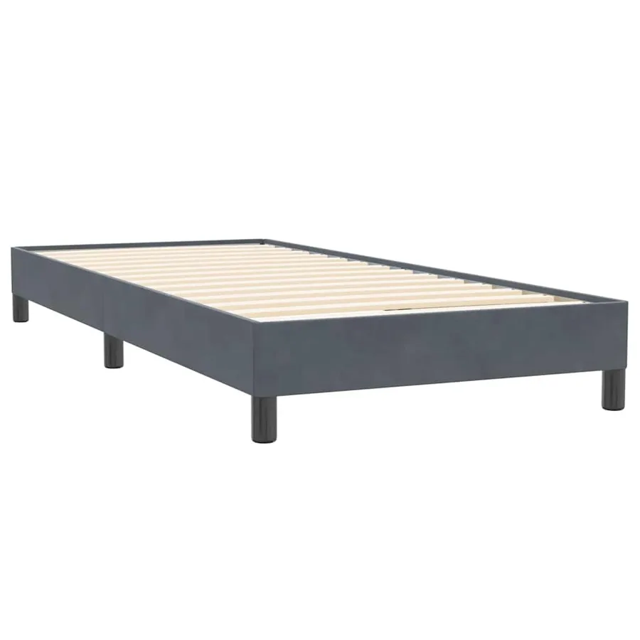 Sommier à lattes de lit sans matelas gris foncé 80x220 cm - 4