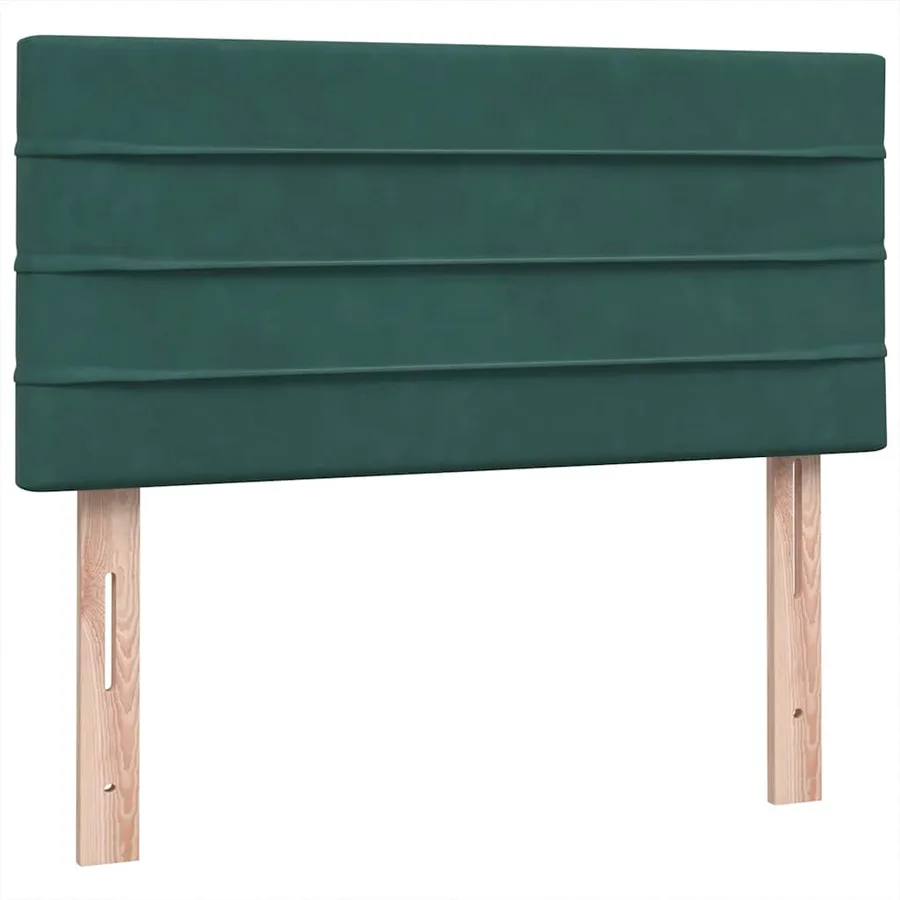 Sommier à lattes de lit et matelas vert foncé 80x210 cm velours - 7