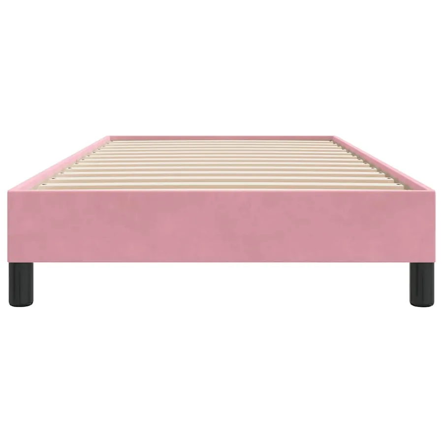 Sommier à lattes de lit sans matelas rose 80x210 cm velours - 5
