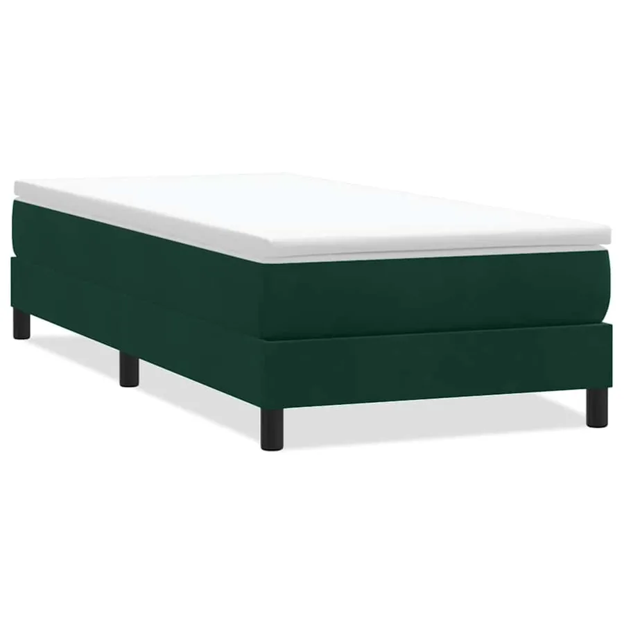 Sommier à lattes de lit sans matelas vert foncé 80x220 cm - 2