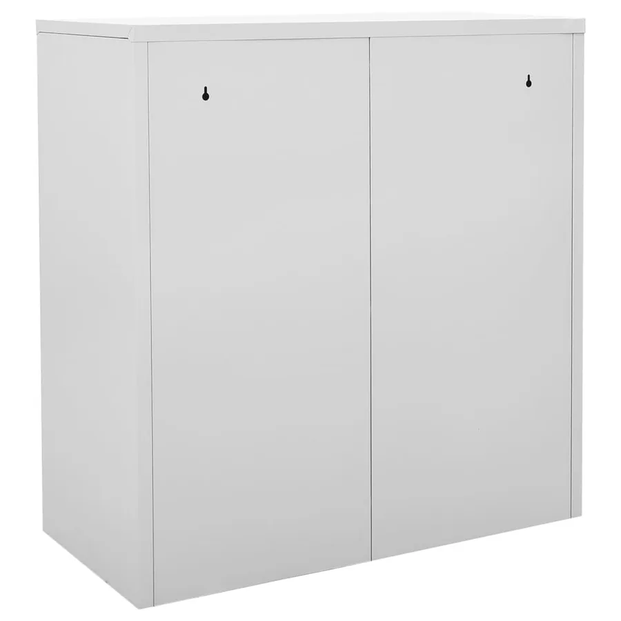 Armoire à casiers Gris clair 90x45x92,5 cm Acier - 4