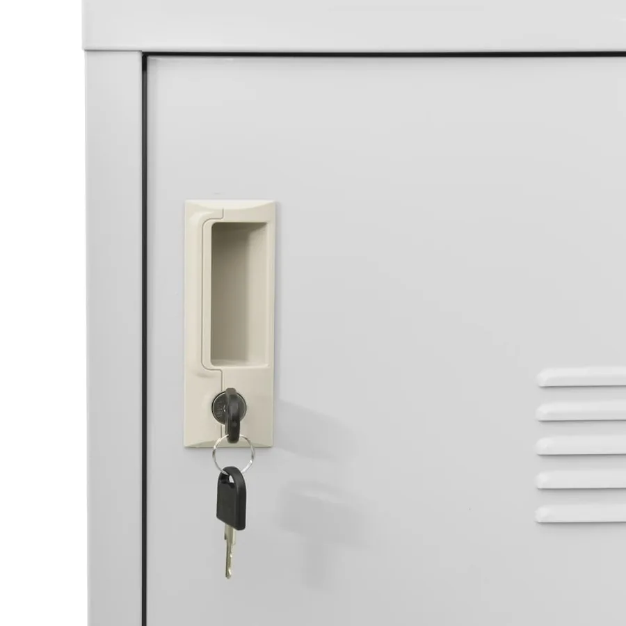 Armoire à casiers Gris clair 90x45x92,5 cm Acier - 6