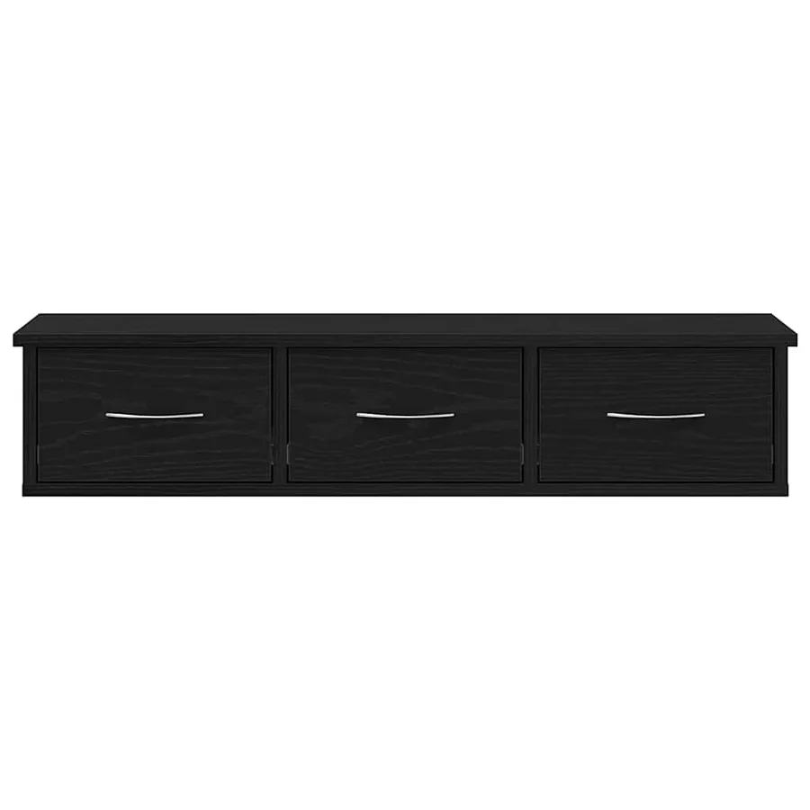 Armoire murale chêne noir 88x26x18,5 cm bois d'ingénierie - 6