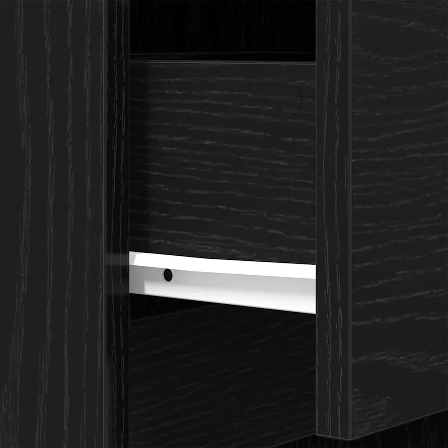 Tables de chevet 2 pcs noir 39x35x65 cm bois d’ingénierie - 13
