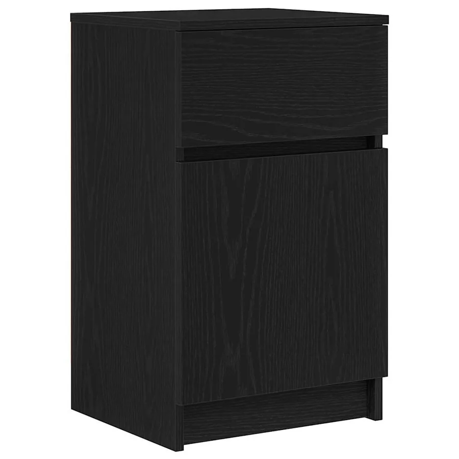Tables de chevet 2 pcs noir 39x35x65 cm bois d’ingénierie - 5