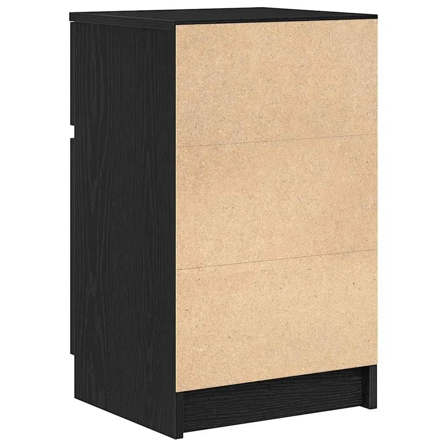 Tables de chevet 2 pcs noir 39x35x65 cm bois d’ingénierie - 9