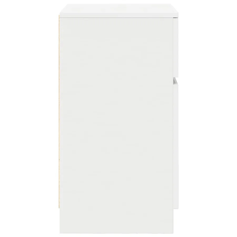 Tables de chevet 2 pcs blanc 39x35x65 cm bois d’ingénierie - 8
