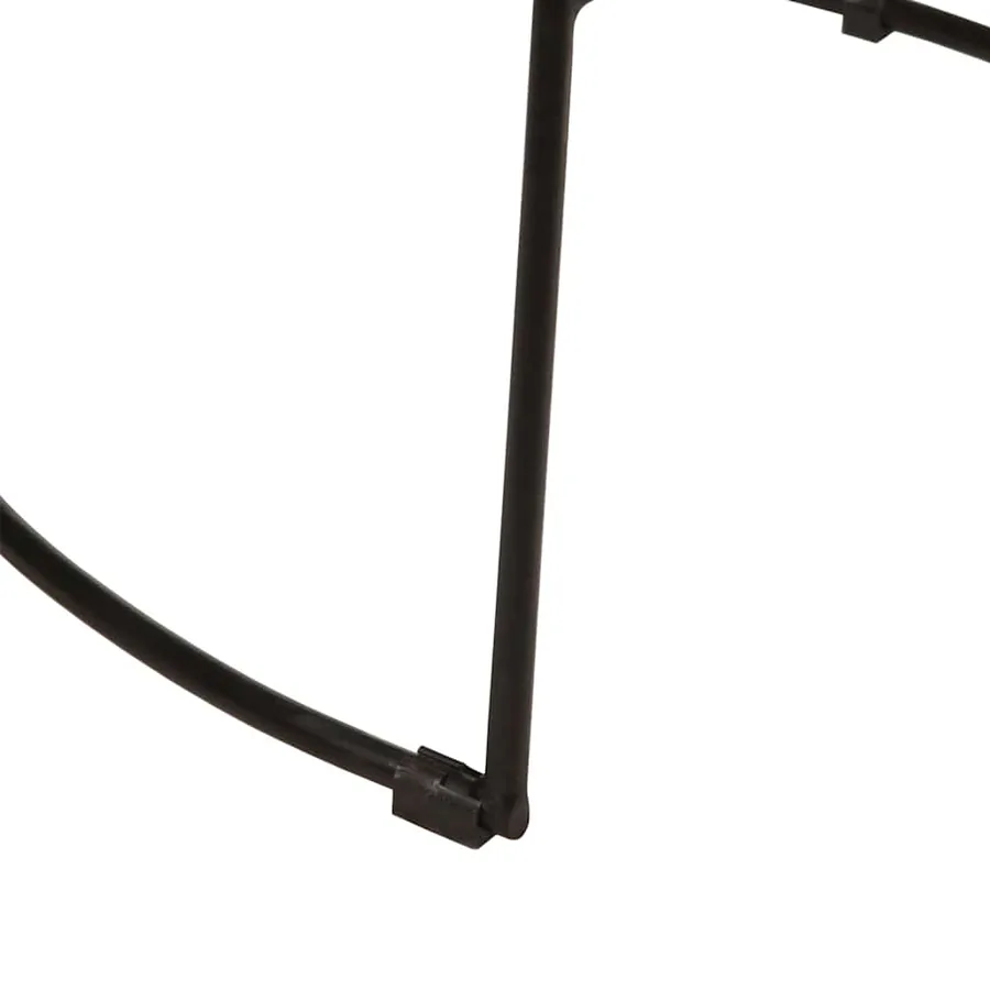 Tabourets de bar lot de 2 noir 49x43x103cm bois manguier massif - 7